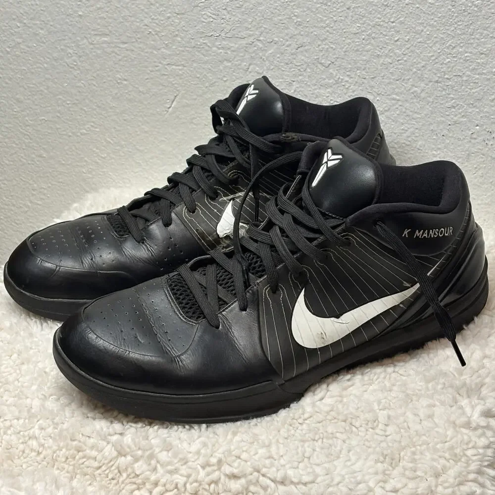 Nike Zoom Kobe 4 iD Mens 16 Black K Mansour 368655-991 Basketball Sneakers RARE